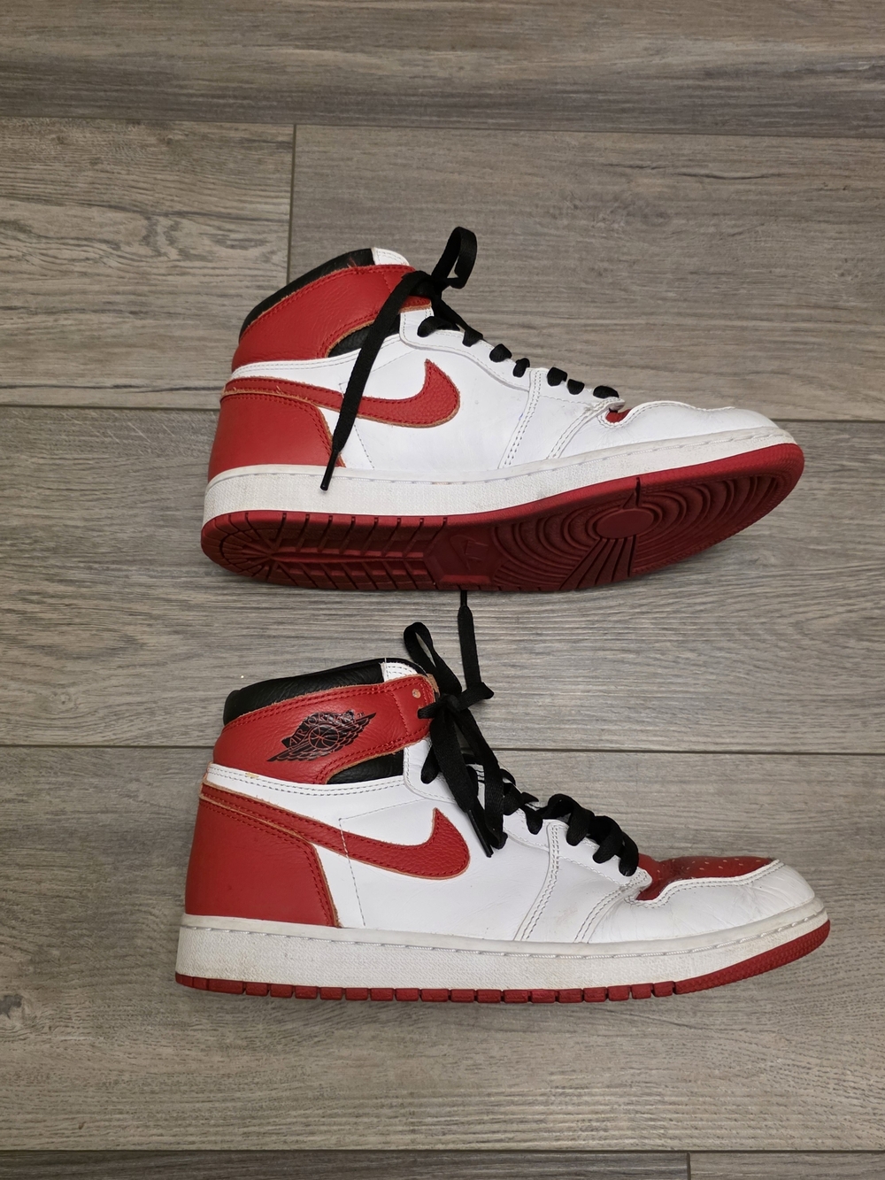 Nike Men's Air Jordan 1 Retro High OG White/Red Basketball Sneakers